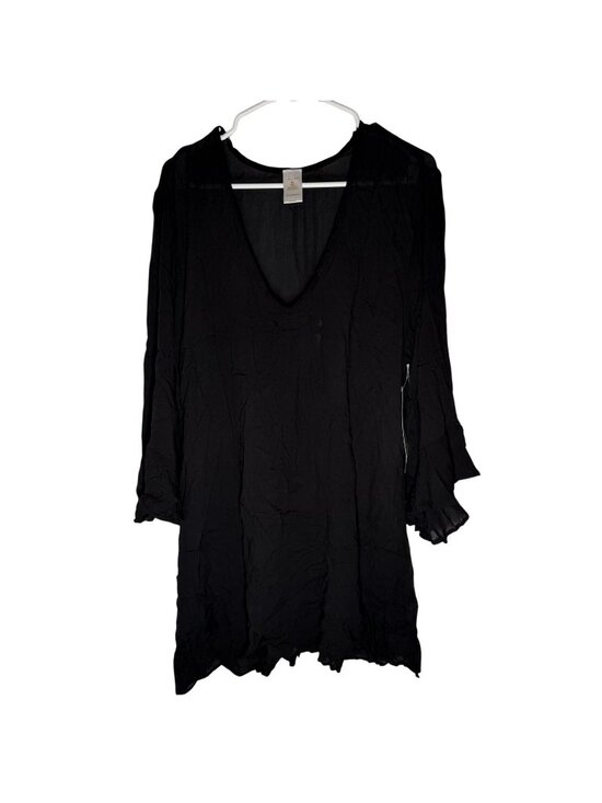 Anne Cole Other - Anne Cole Black Rayon Swim Cover Up Size M/L NWT